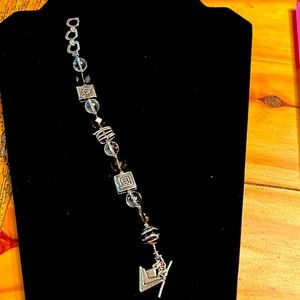 Silpada sterling silver , smoky quartz and silver bracelet